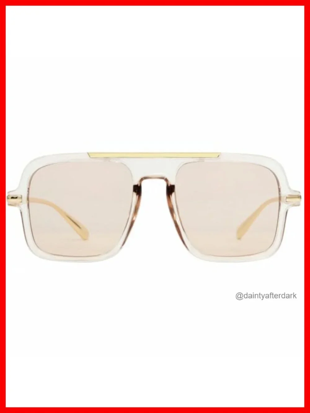 Vintage Oversized Pilot Sunglasses UV400 Protection Metal Frame